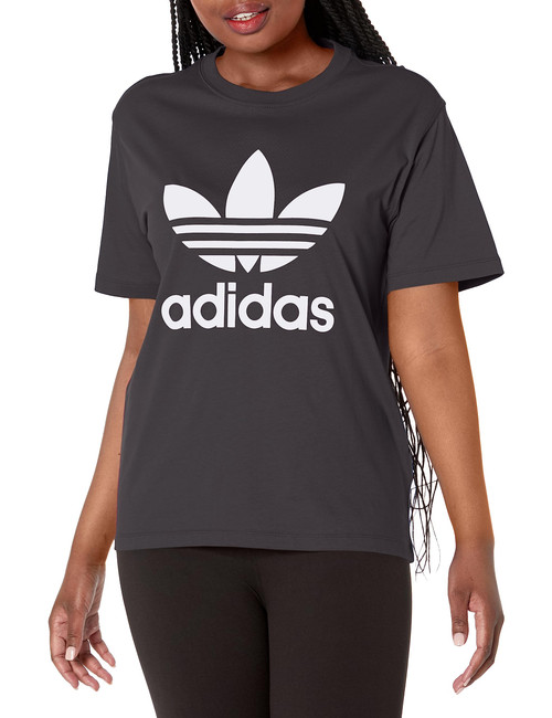 adidas Originals Women's Plus Size Adicolor Classics Trefoil T-Shirt, Black, 1X