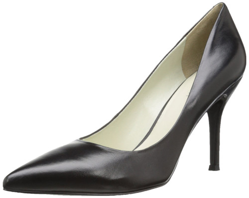 Nine West Women's Flax Pump, Black Leather, 9