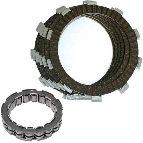 Caltric Clutch Friction Plates & Bearing Compatible with Honda Trx450S Trx-450S Foreman 4X4 1998-2001