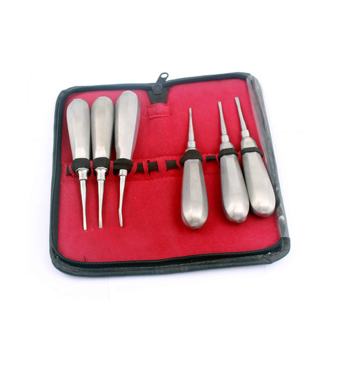 OdontoMed2011 GERMAN GRADE 6 PCS STR + CVD 1.5MM TO 3MM DENTAL EXTRACTION ELEVATOR ODM