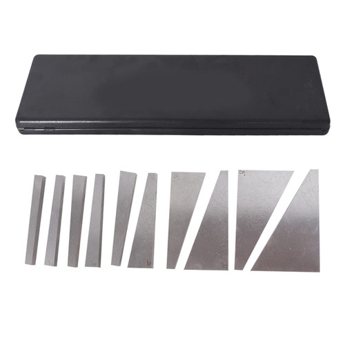 mitoharet Angle Block Set 1, 2, 3, 4, 5, 10, 15, 20, 25, 30 Degree Machinist Tools, Lathes Milling Ground Gauge Angle Calibration Gage Inspection Block Set 10 Pack Set