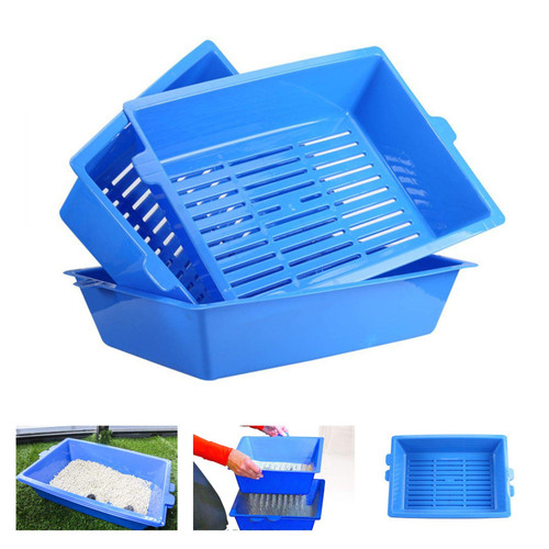 Cat Litter Box,3 Sifting Tray Cat Litter Box,Self Cleaning Litter Boxes for Cats,Reusable Scoop Free Cat Litter Trays,Easy to Clean sifting Litter pan