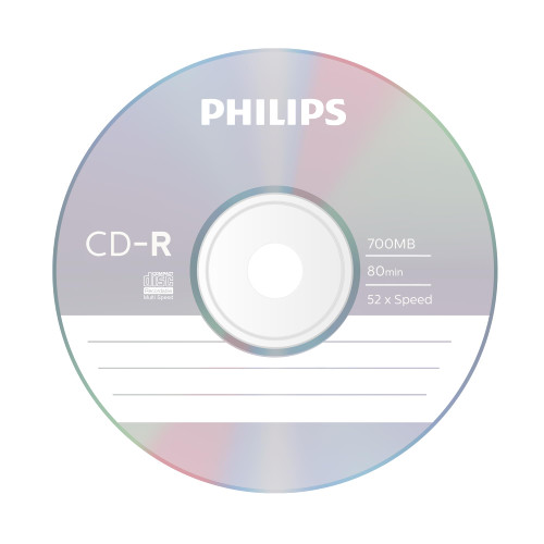 Philips CD-R 80 Minute 52x Speed - Standard Jewel Case - 1 x Pack of 10 Single Discs