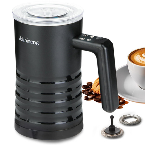 jdzhineng Electric Milk Frother and Steamer, 4-in-1 Milk Frother Electric Hot and Cold Foam Maker with 350ML/11.8OZ Milk Steamer, Automatic Milk Frother for Coffee, Latte, Hot Chocolate Milk, Black jdzhineng Electric Milk Frother and Steamer, 4-in-1 Milk Frother Electric Hot and Cold Foam Maker with 350ML/11.8OZ Milk Steamer, Automatic Milk Frother for Coffee, Latte, Hot Chocolate Milk, Black