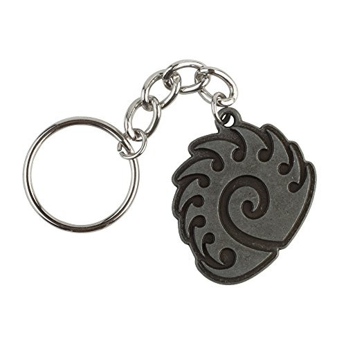 JINX StarCraft II Zerg Logo Metal Key Chain, Metallic, One Size