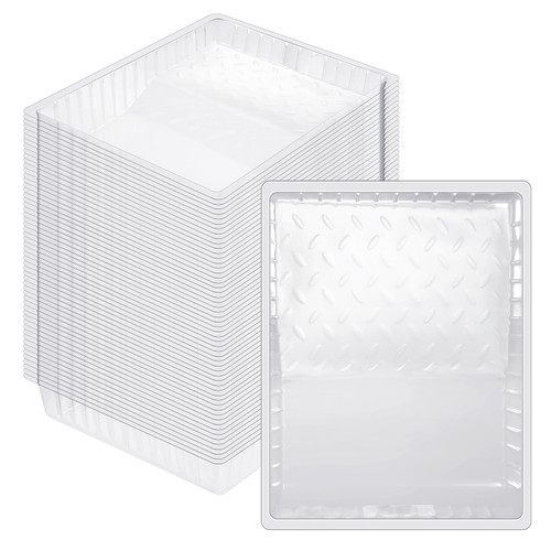 Thyle 50 Pcs 9 Inch Paint Tray Liner Disposable Paint Pans Tray Plastic Paint Roller Tray Liners for Household, Compatible with Most 9 Inch Paint Rollers Thyle 50 Pcs 9 Inch Paint Tray Liner Disposable Paint Pans Tray Plastic Paint Roller Tray Liners for Household, Compatible with Most 9 Inch Paint Rollers