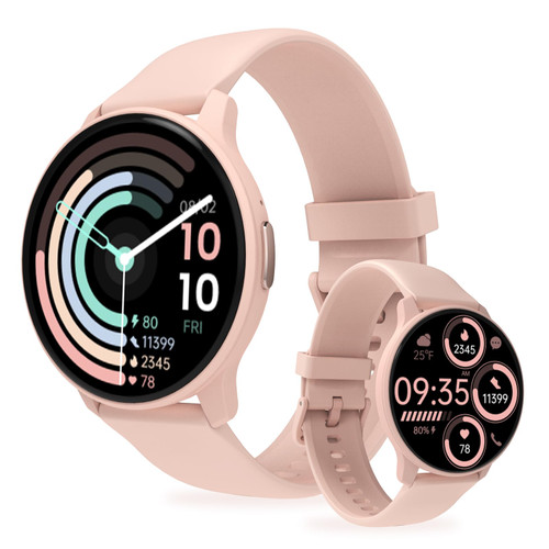 Smart Watch for Women Men Answer/Make Calls/Quick Text Reply/AI Voice, Smartwatch for Android Phones iPhone Samsung Compatible IP68 Fitness Tracker Heart Rate Blood Oxygen Sleep Monitor Circle