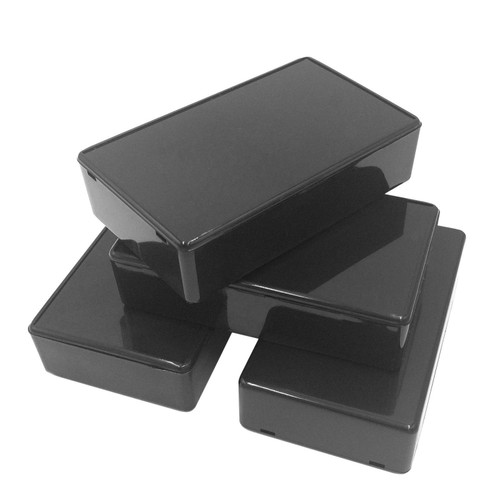 VNDEFUL 5Pcs Black Waterproof Plastic Electric Project Case Junction Box 3.94 x 2.36 x 0.98 inches(100x60x25mm).