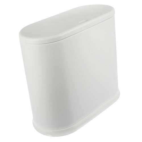 Zerodeko Crevice Trash can Narrow Spaces Container bin Narrow Trash can Bedroom Garbage can with lid Rectangular Trash can Rubbish containers pp Office White Compost bin Rectangle