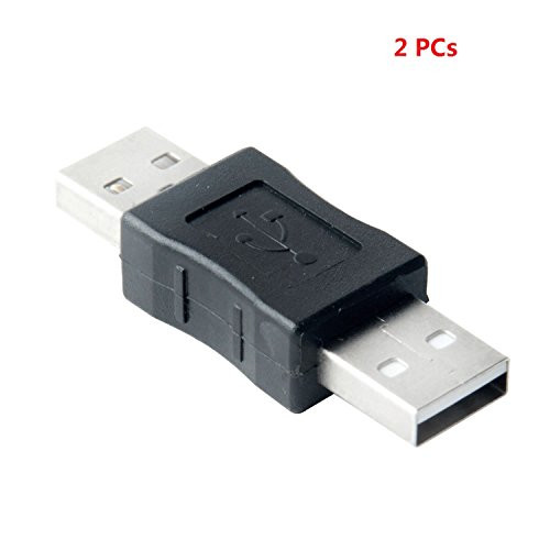 ANRANK USB0101AK USB Male to USB Male M/M Gender Changer/Coupler/Adapter/Converter - Black (2 Pack)
