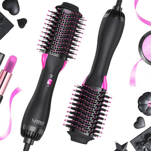 Hair Dryer Brush Blow Dryer Brush in One - Plus 2.0 One-Step Hot Air Brush - 4 in 1 HairDryer Styler and Volumizer for Drying Straightening Curling Volumizing Hair