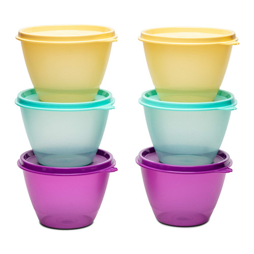 Tupperware Liquid Tight Container Bowled Over 6 Pieces, 400 ml