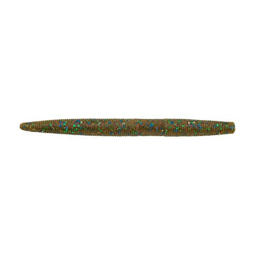 Berkley Power Bait Maxscent The General Worm Bait (8 Count), Green Pumpkin Candy Red, 5"