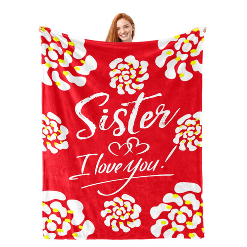 Sisters Gifts from Sister Blanket, Sister Birthday Gifts from Sister, Birthday Gifts for Sister, Best Sister Graduation Gifts for Sister from Brother, Sister Gifts, Throw Blanket 60X80 inches B
