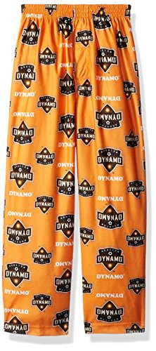 Outerstuff MLS Houston Dynamo BoysAll Over Team Logo Sleepwear Printed Pants, Orange, Large (14-16)