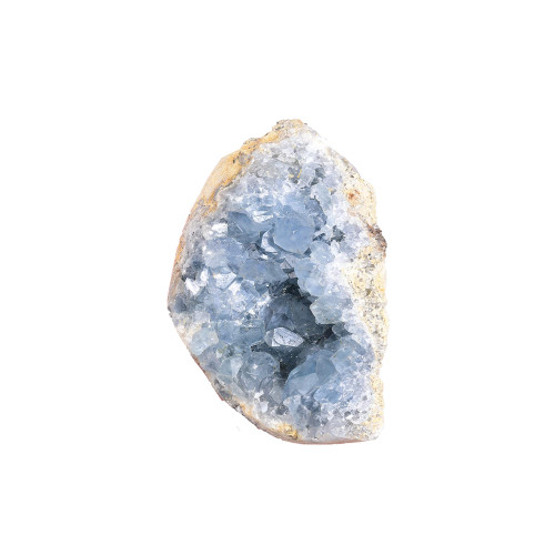 AMOYSTONE Blue Celestite Rock Geode Cluster Crystal Aura Healing Reiki Home Decor Gemstone Specimen 1.7~2 LBS