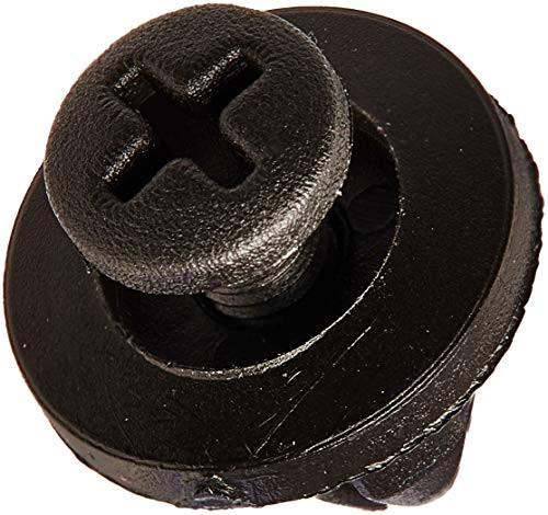 uxcell 20 Pcs 15mm x 6mm Black Plastic Push-Type Clips