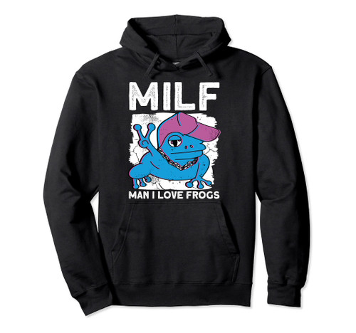 Man I Love Frogs Stuff I Heart MILF Pullover Hoodie Man I Love Frogs Stuff I Heart MILF Pullover Hoodie