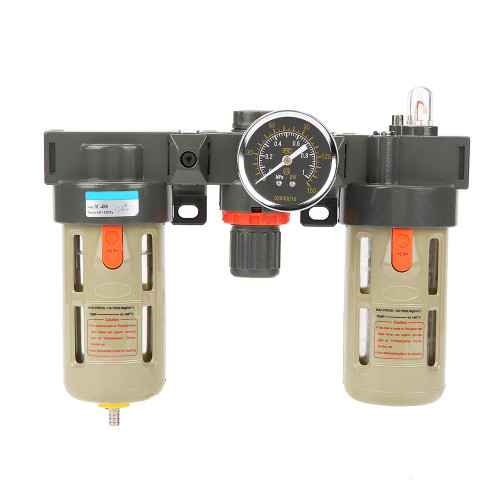 Taidda Air Filter Regulator, Air Filter Regulator Sturdy Durable Bc4000 G1/2 40Um Air Source Gas Treatment Unit Filter Pressure Regulator with Gauge 0.05~0.85Mpa