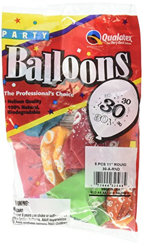 Pioneer Balloon Company 30-A-Round Latex Balloons (5 Pack), 11", Assorted