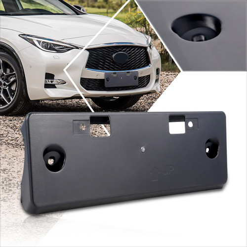[1 Pack] Car Front License Plate Frames Mounting Bracket Tag Holder Compatible with Infiniti Qx30 17-18,Matte Black