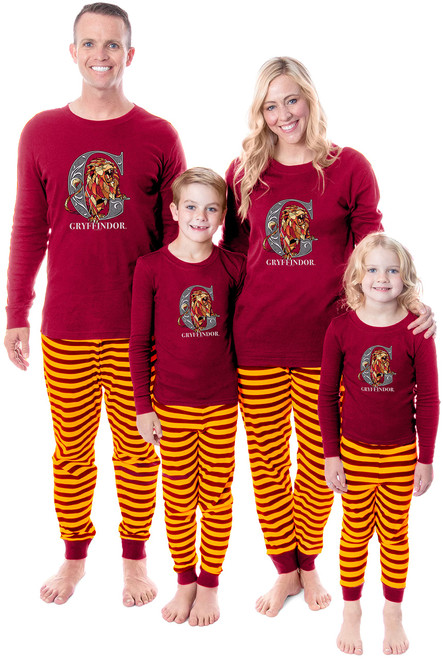Harry Potter Animals Wizarding World Gryffindor Hufflepuff Ravenclaw Slytherin Character Sleep Tight Fit Family Pajama Set (Gryffindor, Adult, Medium) Harry Potter Animals Wizarding World Gryffindor Hufflepuff Ravenclaw Slytherin Character Sleep Tight Fit Family Pajama Set (Gryffindor, Adult, Medium)