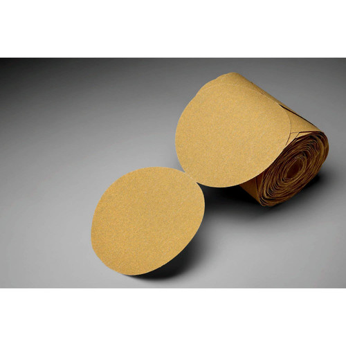 Cubitron II Stikit Gold Paper Disc Roll 216U, 6 in x NH P360 A-weight, 75 discs per roll