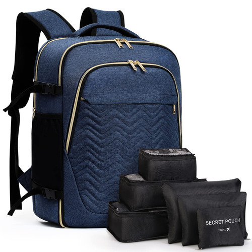 Lekebobor Travel Backpack for Women Men Carry on Backpack Flight Approved 17 Inch Luggage Daypack 40L Business Weekender Overnight Laptop Backpack with 6 Packing Cubes,Navy Lekebobor Travel Backpack for Women Men Carry on Backpack Flight Approved 17 Inch Luggage Daypack 40L Business Weekender Overnight Laptop Backpack with 6 Packing Cubes,Navy