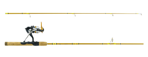Eagle Claw CG56LS2C Crafted Glass Spinning Combo, 5'6" Length, 2 Piece, 2+1 Bearing, Crafted Glass, Light