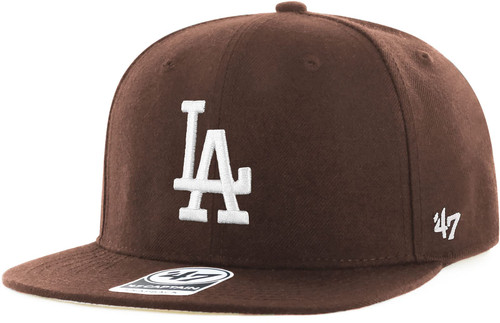 '47 Los Angeles Dodgers Hat (LA Dodgers) Mens Womens Adjustable Baseball Cap No Shot Captain Style, Snapback, Brown, One Size