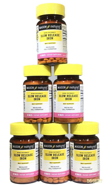 Mason Vitamins Slow Release Iron Compare to The Active Ingredients In Slow Fe, 60 Tablets?er bottle PACK of 6 Bottles Total 360 Tablets6
