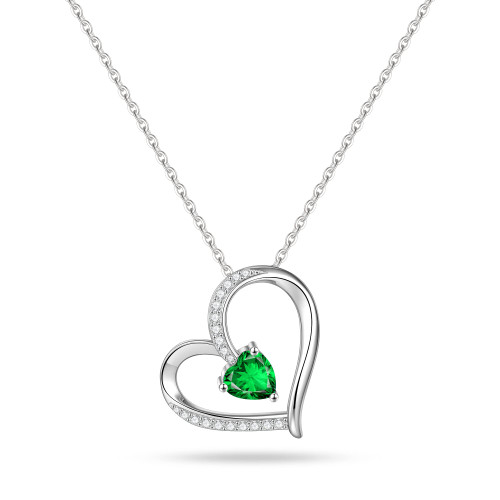 May Birthstone Necklace for Women Girls, S925 Sterling Silver Heart Jewelry for Women Girls Birthstone Necklace Green Emerald Jewelry for Girls Mom Birthday Gifts for Women Girlfriend Grandma Her May Birthstone Necklace for Women Girls, S925 Sterling Silver Heart Jewelry for Women Girls Birthstone Necklace Green Emerald Jewelry for Girls Mom Birthday Gifts for Women Girlfriend Grandma Her