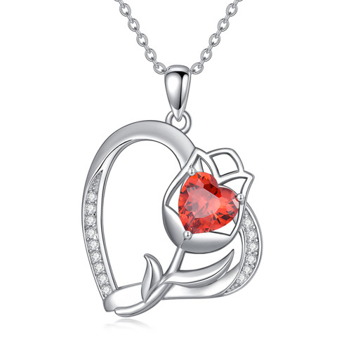 TOUPOP Christmas Gift for Wife Necklace for Women Heart Necklace Sterling Silver Rose Necklace for Her Jewelry Gift for Women Her Mom Sister Girlfriend Wife Mothers Day Valentine's Day Graduation Gift TOUPOP Christmas Gift for Wife Necklace for Women Heart Necklace Sterling Silver Rose Necklace for Her Jewelry Gift for Women Her Mom Sister Girlfriend Wife Mothers Day Valentine's Day Graduation Gift