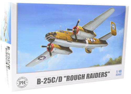 Premium Hobbies B-25C/D Rough Raiders 1:48 Plastic Model Airplane Kit 139V Premium Hobbies B-25C/D Rough Raiders 1:48 Plastic Model Airplane Kit 139V