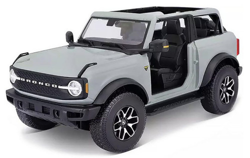 Maisto - 1/18 Scale Model Compatible with Ford Compatible with Bronco Badlands 2021 Die-Cast Scale Model Replica Miniature(Grey)