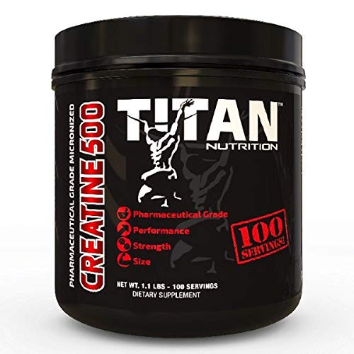 Titan Nutrition Creatine, 500g - Unflavored Micronized Powder Enhances Physical Performance & Cognition - 5g Per Serving for Reduced Fatigue & Increased Strength, Muscle Mass, Endurance, & Speed Titan Nutrition Creatine, 500g - Unflavored Micronized Powder Enhances Physical Performance & Cognition - 5g Per Serving for Reduced Fatigue & Increased Strength, Muscle Mass, Endurance, & Speed