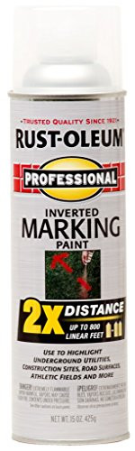 Rust-Oleum 266594 Professional 2X Distance Inverted Marking Spray Paint 15 Oz, Clear
