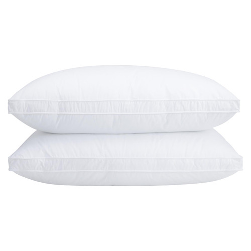 Vendare Goose Feather Down Pillow, Bed Pillows for Sleeping, Down Pillows Standard Size Set of 2, Hotel Collection Pillows for Side and Back Stomach Sleeper