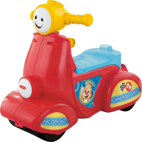 Fisher-Price Laugh & Learn Toddler Ride-On, Smart Stages Scooter, Musical Learning Toy with Motion-Activated Songs for Ages 1+ Years