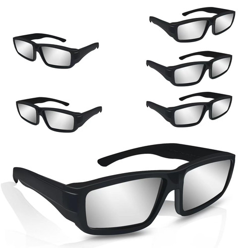 SipKoul Solar Eclipse Glasses NASA Approved - Durable Plastic Frame Eclipse Glasses for Direct Sun Viewing, CE & ISO Certified (6 pack)