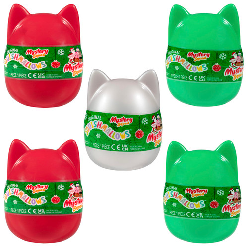 Squishmallows 4" Christmas Mystery Capsules 5 Pack - Official Kellytoy Mini Christmas Plush - Collectible Soft & Squishy Holiday Stuffed Animal Toy - Gift for Stocking Stuffers, Kids, Girls & Boys