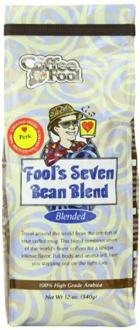 The Coffee Fool Fool's Seven Bean Blend, Perk, 12 Ounce