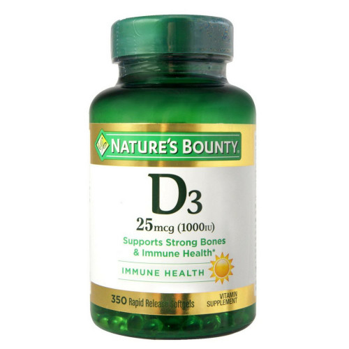 Nature's Bounty Bounty D-1000 IU Dietary Supplement Rapid Release Liquid Softgels 350 ea (Pack of 3) Nature's Bounty Bounty D-1000 IU Dietary Supplement Rapid Release Liquid Softgels 350 ea (Pack of 3)