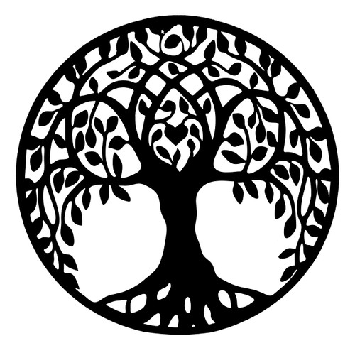 Remenna Metal Wall Art-Tree of Life Wall Decor 23inch Family Tree Metal Wall Hanging Bedroom Living Room Decor Outdoor Decoration (Tree of Life - A)