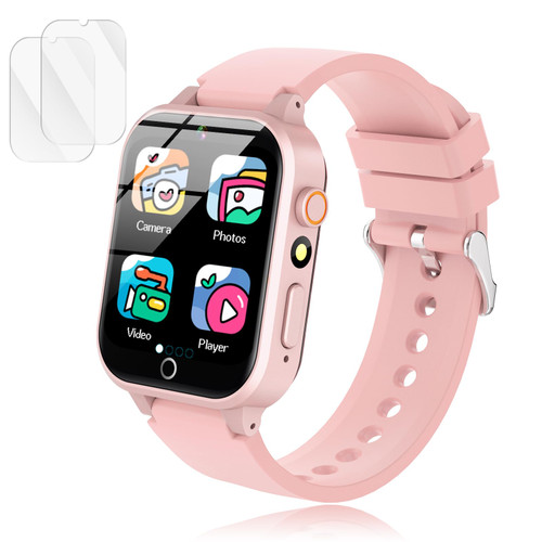 Luyiilo Smart Watch for Kids with 26 Puzzle Games, Touch Screen, HD Camera, Alarm Clock, Kids Toys Suitable for Boys and Girls Ages 4-12 (Soft Pink)