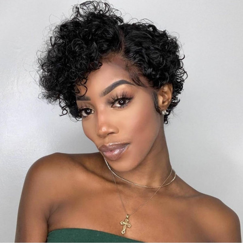 Asteria Hair Curly Wave Pixie Cut Wigs Human Hair 13x4x1 T Part Bob Wig for Women Side Part Pixie Cut Lace Front Wig with Baby Hair Glueless Short Cut Bob Wig 6 inch Asteria Hair Curly Wave Pixie Cut Wigs Human Hair 13x4x1 T Part Bob Wig for Women Side Part Pixie Cut Lace Front Wig with Baby Hair Glueless Short Cut Bob Wig 6 inch