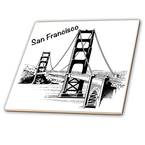 3dRose Golden Gate Bridge - Ceramic Tile, 4-inch (ct_149784_1)