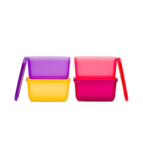 Tupperware 4 Pc Rectangular 210 Ml Fridge Containers Cubix