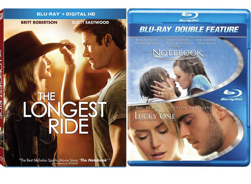 Enduring Romance Movies The Notebook Rachel McAdams / Lucky One & The Longest Ride 3 Love Film Bundle Set