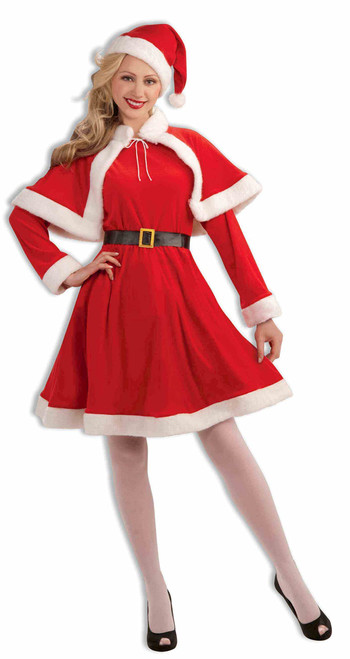Forum Novelties womens Sweet Miss Santa Suit Adult Sized Costumes, White/Red, One Size US